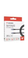 VERBATIM Kabel Sync & Charge, USB-C na Lightning, 120cm