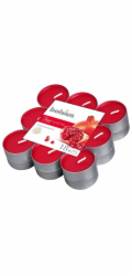 Svíčky Bolsius Tealight True Scents, čajové, vonné, granátové jablko, bal. 18 ks