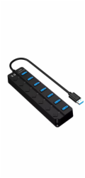 MEGATECH, 7x USB (3,2) Hub, USB-A, vypínač