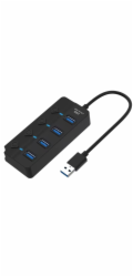 MEGATECH, 4x USB (3) Hub, USB-A, vypínač