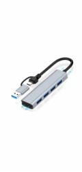 MEGATECH, 4x USB (3) Hub, USB-C/USB-A