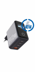 MEGATECH, Rýchlonabíjačka 3x USB-C/1x A, 140W, šed