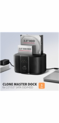 AXAGON ADSA-SC, USB-C 5Gbps dokovací stanice pro 2x SATA 6G 2.5"/3.5" SSD/HDD s funkcí klonování