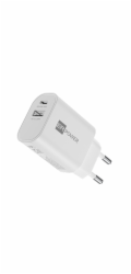 Dual GaN Charger 33W 1 USB-C/1 USB-A PD/PPS/QC - White