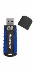 Transcend 128GB JetFlash 810 USB 3.1 (Gen 1) flash disk, černo/modrý, odolá nárazu, tlaku, prachu i vodě