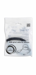 GEMBIRD Kabel USB A Male/Lightning Male, 1,5m, černý, kroucený