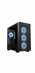 ASUS case A21 PLUS, Mini Tower, průhledná bočnice, 4x 120mm ARGB Fan, černá