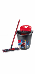 Plochý mop Vileda Ultramax Box s kuchyňskou sadou | rukavice Universal 1 pár + kuchyňská utěrka Actifibre Pro 1 ks.