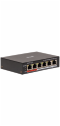 HiLook Powered by HIKVISION switch NS-0106P-45(B)/ 4x port/ 10/100 Mbps RJ45 ports PoE / 2x 100 Mbps uplink