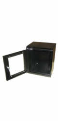 XtendLan 10" nástěnný rozvaděč 9U 350x280, nosnost 50 kg, dveře z plexiskla, svařovaný, černý
