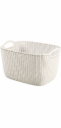 Úložná taška CURVER KNIT, 19 l, bílá, 40×30×23 cm