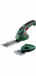 BOSCH Isio, souprava akumulátorových nůžek na keře a na trávu, 3,6 V, čepel 12 cm, brašna