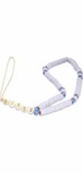 Guess Poutko na Telefon Heishi Beads Lilac Guess phone charm je stylový, praktický a skvělý doplněk k vašemu pouzdru na telefon. Můžete si jej pověsit na zápěstí, abyste zabránili náhodnému pádu tele