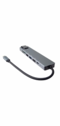 PremiumCord Adaptér USB-C na HDMI + USB3.0 + USB2.0 + PD + SD/TF + RJ45