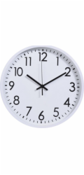Hodiny nástěnné plast 30 cm bílý rám KO-837000110bila
