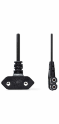 Nedis úhlový 3m PVC černá PCGP11055BK30 NEDIS napájecí kabel pro adaptéry/ Euro zástrčka - konektor IEC-320-C7/ úhlový-úhlový/ dvoulinka/ černý/ bulk/ 3m