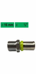 Konektor 872410A Press Fit, 16x2,00-1/2", vnější závit