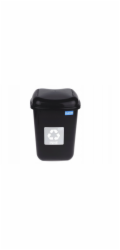 Odpadkový koš Plafor, 12 l, černo/šedá