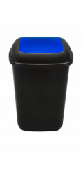 Odpadkový koš Plafor, 28 l, modrá/černá