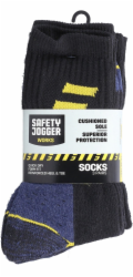 Ponožky SJSOCK, černá/žlutá/šedá, 43-47, 3 páry