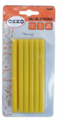 Lepicí tyčinky OKKO, 7,2 x 100 mm, 12 ks, žluté