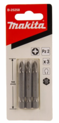 Šroubovací bity Makita B-25258 PZ2, 50 mm, 3 ks