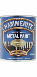 Barva na kov Hammerite Smooth, zlatá barva, 750 ml