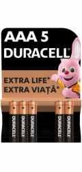 Prvky DURACELL, AAA/LR03, 1,5V, 5 ks.