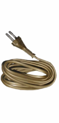 Kabel se zástrčkou ZAMEL, 5 m, barva bronz