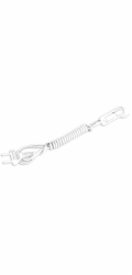Kabel se zástrčkou a vypínačem ZAMEL, 1,9 m, bílý