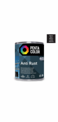 Emailová barva Pentacolor Anti Rust, pololesklá, 0,9 l, černá