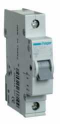 Automatický spínač HAGER 1P C 6kA, 25A