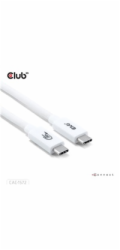 Club3D Kabel USB4 Typ-C, 80Gbps, Certifikovaný kabel, 4K540Hz, 8K240Hz, 16K60Hz, PD 240W, 1.2m, bílá