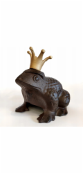 Dekorace "Žába", 20,3 cm x 17,6 cm x 19,7 cm, hnědá/zlatá