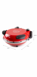Pizza pec na čerstvou pizzu 400°C - červená - DOMO DO9284PZ