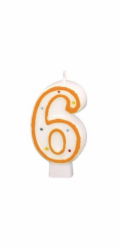Svíčka na dort č. 6, 7,3 cm