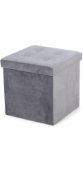 Pouf Domoletti, šedý, 38 cm x 38 cm x 38 cm