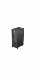 19" VOLNĚ STOJÍCÍ RACKOVÁ SKŘÍŇ 32U 600X1000 ČERNÝ LANBERG LCD SKLENĚNÉ DVEŘE (PLOCHÉ BALENÍ)