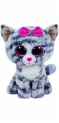 Meteor Plyšová hračka TY Beanie Boos Kiki - šedá kočka, 15 cm