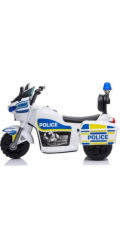 Dětská elektrická motorka Police, modrobílá