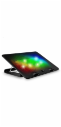 EVOLVEO A101RGB, chladící podložka pro notebook do 17", 2x ventilátor, RGB podsvícení
