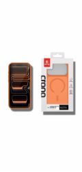 CRONG Hybridní matný magnetický kryt MagSafe pro iPhone 17 Pro oranžový