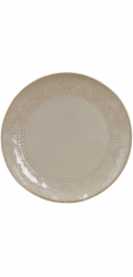 DOMOLETTI Jídelní talíř Béžová arab., O 26,6 cm, smetan