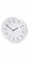 NEDIS nástěnné hodiny/ průměr 300 mm/ tichý pohyb/ plast/ bílé