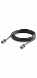 Ubiquiti UniFi Venkovní patch kabel C6A, ultra tenký a odolný stíněný kabel pro 10 GbE, 5m, Černá