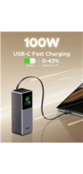 UGREEN powerbanka s rychlým nabíjením 20000mAh 3-port s displejem, Li-ion, 165W, 2x USB-C, 1x USB-A, stříbrná