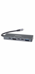 PremiumCord Adaptér USB-C na 4K@60Hz HDMI + 10G USB3.2 A + 10G 2x USB-C + PD