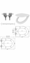 METALPLAST - KALISZ WC sedátko AQ.399-1311 AQUAFORM Soller Plně utěsněné WC sedátko Bílé WC sedátko s tlumeným dovíráním pro závěsné a kompaktní toalety