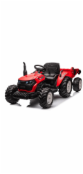 Dětský elektrický traktor Hatis, červená barva.