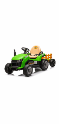 Dětský elektrický traktor Hatis, žlutozelený